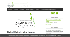 Desktop Screenshot of gloucestershiresymphony.org.uk