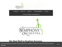 Tablet Screenshot of gloucestershiresymphony.org.uk